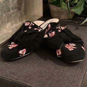 KARL LAGERFELD EMBROIDERED MULES